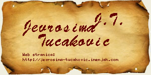 Jevrosima Tucaković vizit kartica